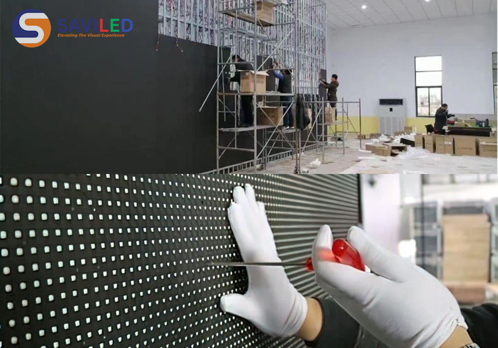 SAVILED lắp đặt Module LED, phần quan trọng trong cấu tạo màn hình LED