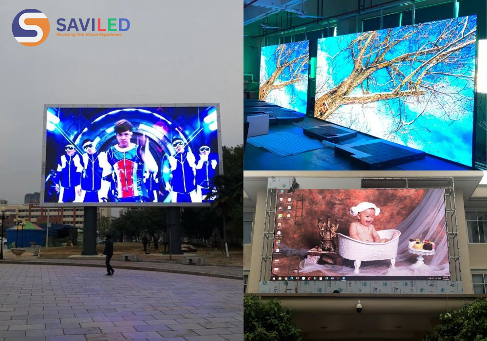 SAVILED cung cấp một số màn hình LED 100 inch, 200 inch, 300 inch quảng cáo ngoài trời