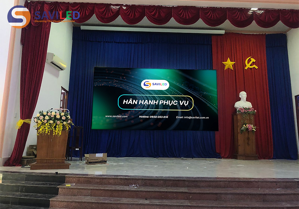 SAVILED lắp đặt màn hình LED hội nghị có góc nhìn rộng, sắc nét