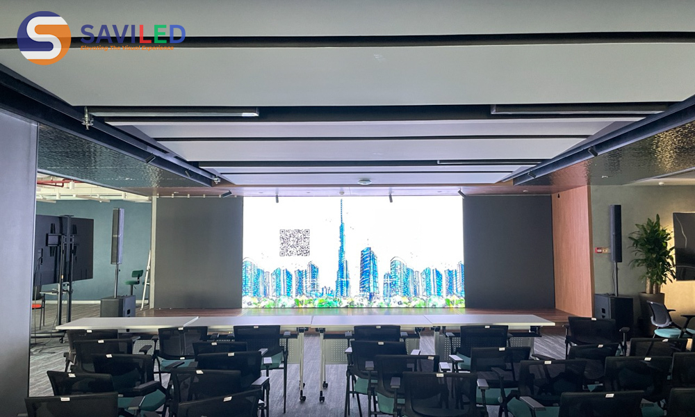 SAVILED lắp đặt màn hình LED tại buổi triển lãm