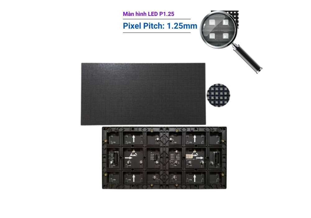 Màn hình LED P1.25 trong nhà do SAVILED cung cấp có độ sắc nét cao, góc nhìn rộng