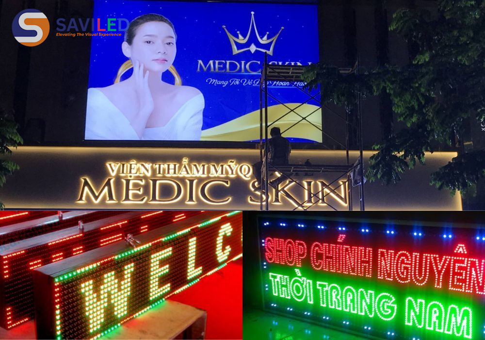 SAVILED cung cấp màn hình LED P10 ngoài trời tại các biển hiệu