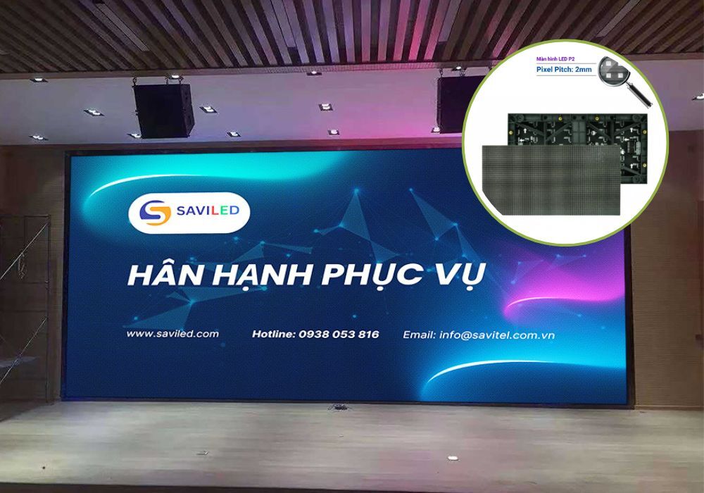 SAVILED cung cấp màn hình LED P2 trong nhà tại hội trường