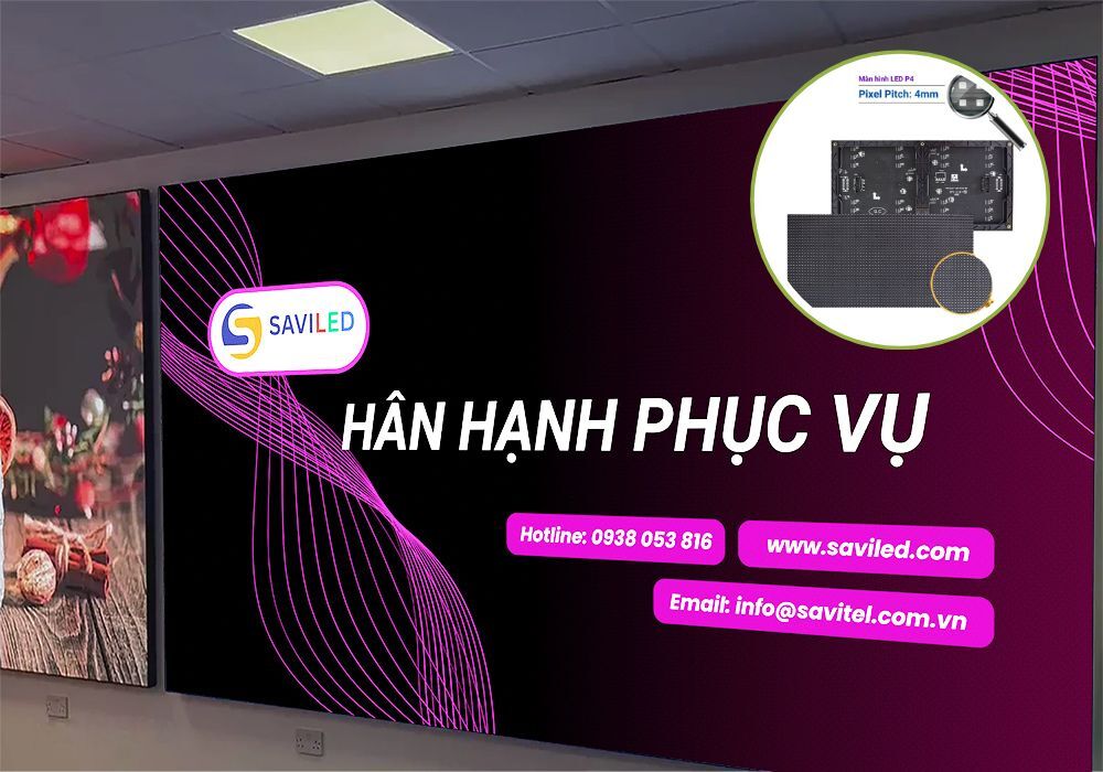 Màn hình LED P4 trong nhà cho sự kiện do SAVILED cung cấp