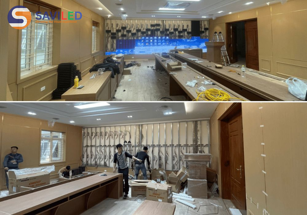 Màn hình LED phòng họp được đội ngũ SAVILED lắp đặt