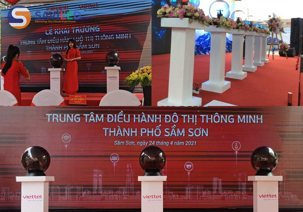 Quả cầu LED tại lễ khai trương tại Thanh Hóa do SAVILED cho thuê