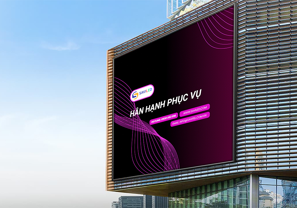 Màn hình LED cho pano quảng cáo lớn được SAVILED lắp đặt