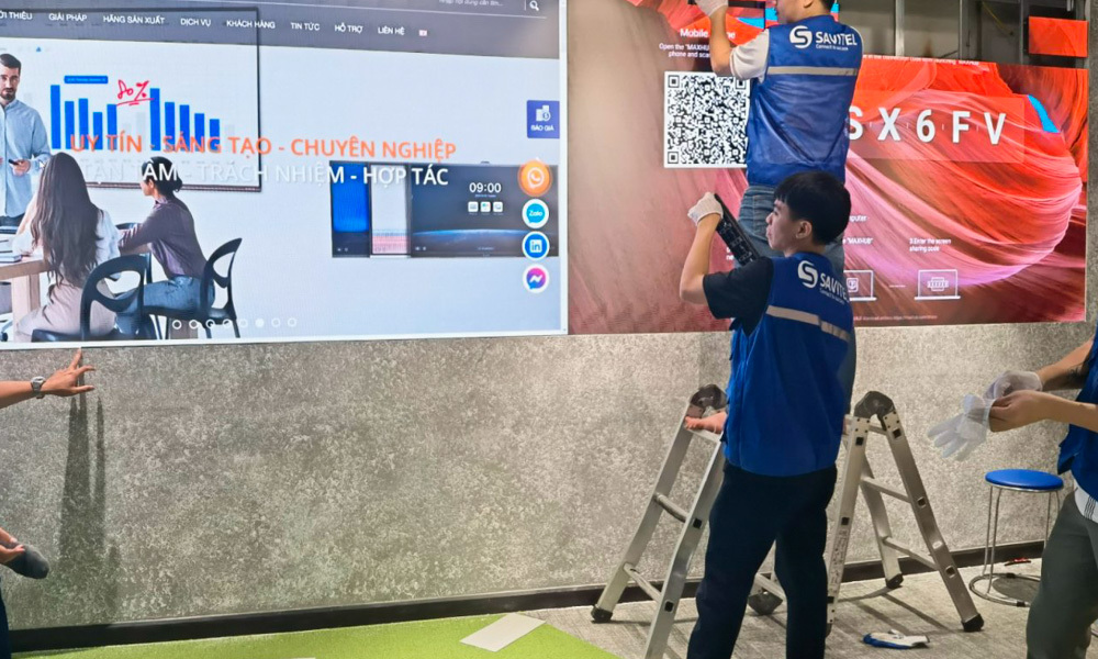 Màn hình sau khi lắp đặt cho khách hàng Siemens