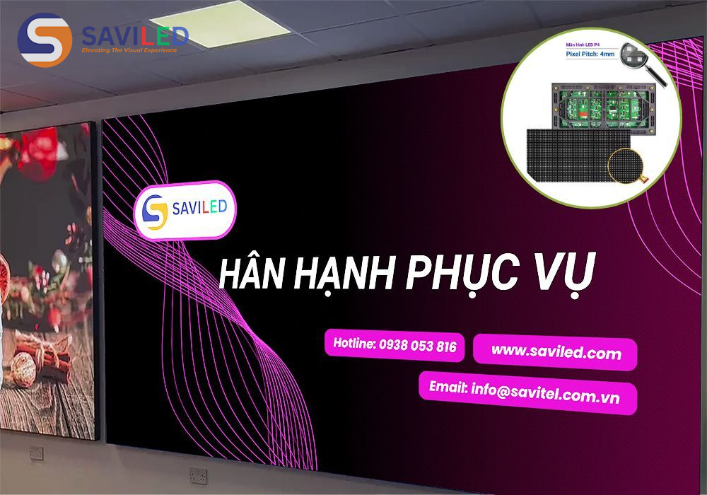 Màn hình LED P4 tại triển lãm do SAVILED cho thuê