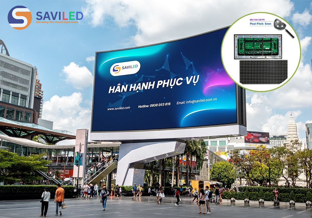 Màn hình LED P5 ngay phố đi bộ do SAVILED cho thuê