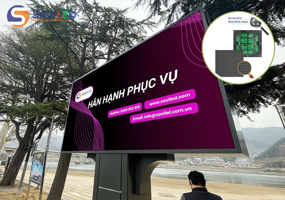 Màn hình LED P6 được SAVILED cho thuê dọc vỉa hè