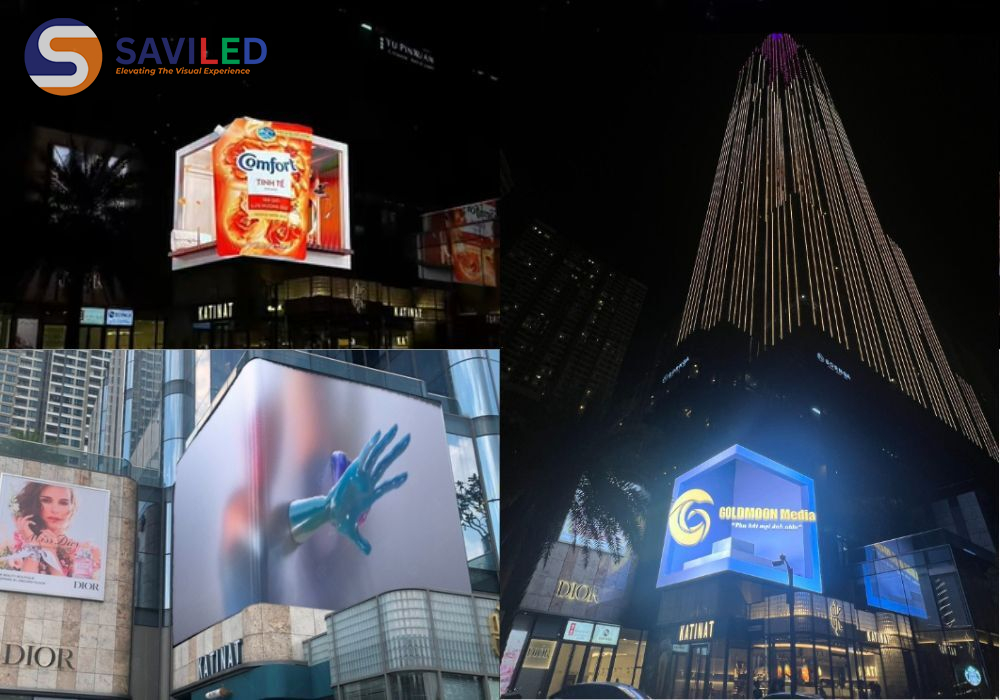 Màn hình quảng cáo LED 3D được lắp đặt bên ngoài tòa nhà Landmark 81