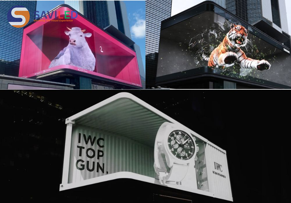 Nhiều thành phần của màn hình LED 3D tạo nên hiệu ứng 3 chiều chân thực