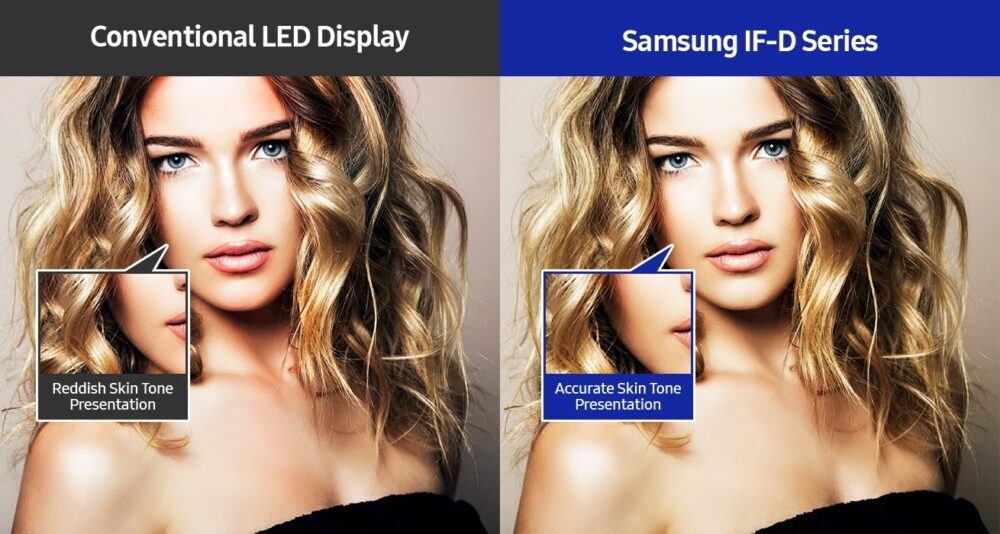 So sánh sắc da bằng LED thông thường và IF-D Series