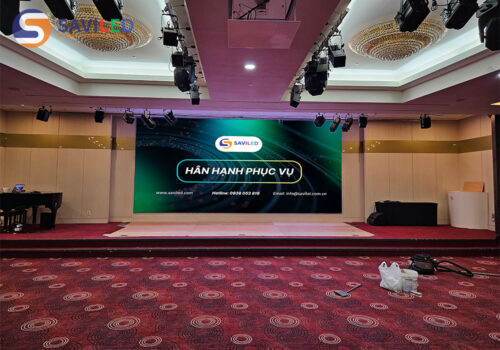 Màn hình LED đám cưới tổ chức trong nhà được SAVILED lắp đặt