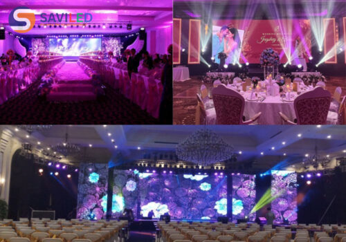 Backdrop đám cưới được SAVILED lắp đặt màn hình LED