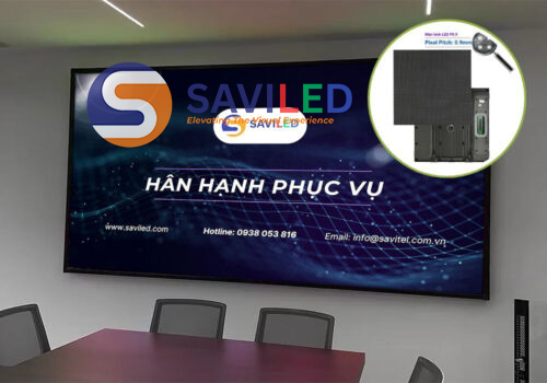 Màn hình LED P0.9 trong nhà của phòng họp do SAVILED lắp đặt