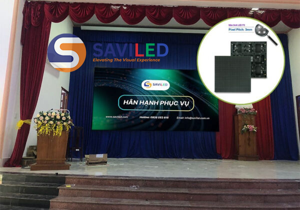Màn hình LED P3 trong nhà tại hội trường do SAVILED cung cấp