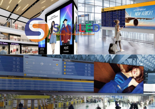 Màn hình LED P3 trong nhà tại trung tâm thương mại, sân bay do SAVILED lắp đặt