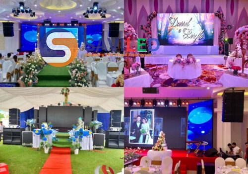 Màn hình LED P4 trong nhà cho sự kiện đám cưới do SAVILED cung cấp