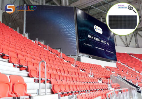 Màn hình LED P7 ngoài trời tại sân vận động do SAVILED cung cấp