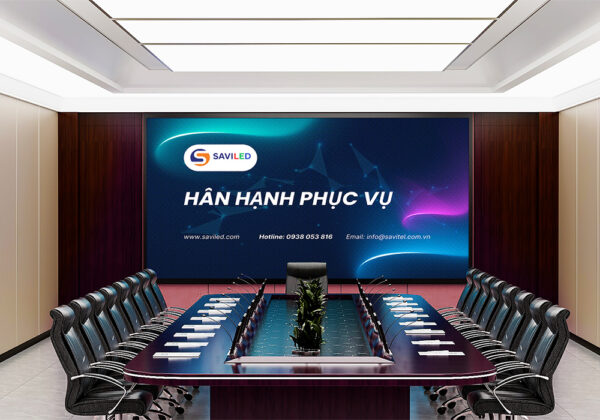 Màn hình LED phòng họp tại tập đoàn lớn do SAVILED lắp đặt