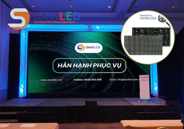 Màn hình LED P2.5 trong nhà tại hội nghị do SAVILED cung cấp
