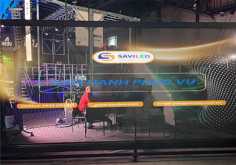 Màn hình LED trong suốt do SAVILED cung cấp sống động, tiết kiệm điện năng