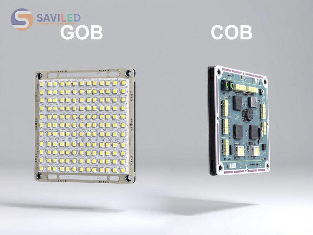 COB có kiểu dáng mỏng nhẹ hơn so với GOB