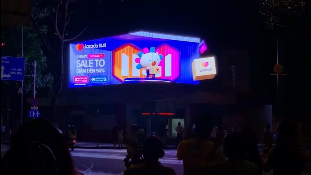 Màn hình LED quảng cáo ngoài trời hiệu ứng 3D 