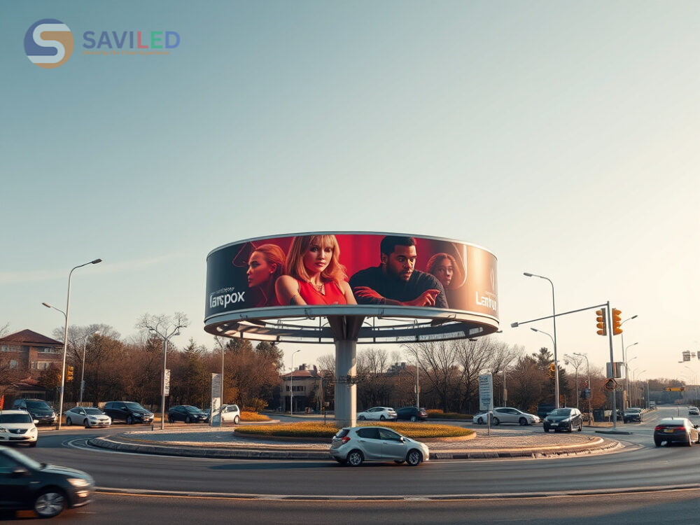 SAVILED lắp đặt billboard dạng vòng xoay trên đường