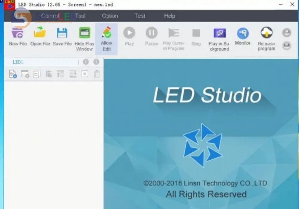 Phần mềm chiếu màn hình LED Studio có giao diện đơn giản