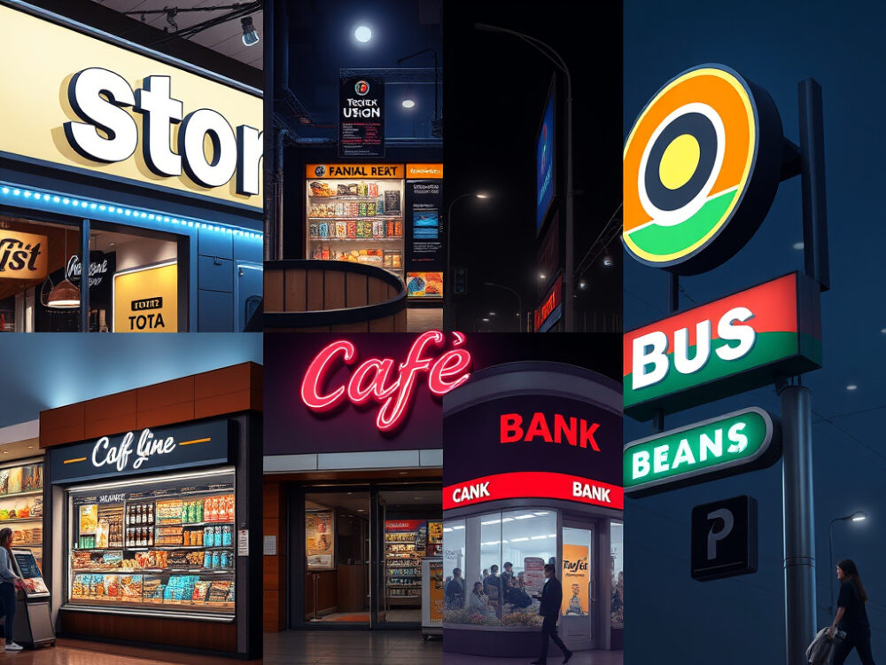 Biển hiệu cửa hàng, ngân hàng sử dụng LED quảng cáo