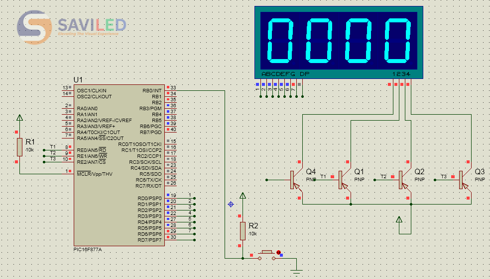 LED 7 đoạn gồm 7 đoạn ký hiệu từ a đến g