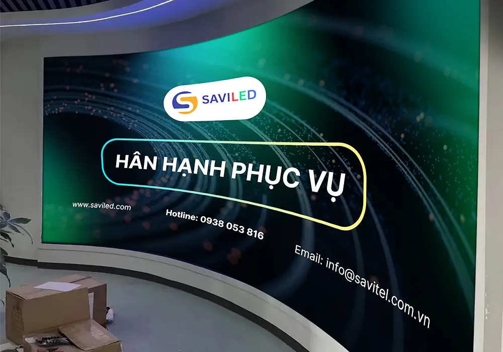 Màn hình LED tại sảnh công ty ở Hải Phòng do SAVILED lắp đặt