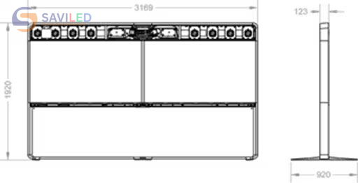 Kích thước Cisco Webex Room 70D G2 chân sàn