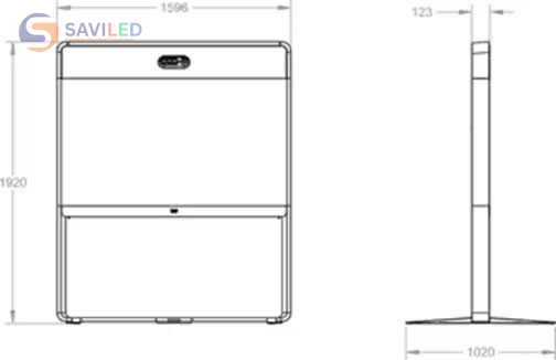 Kích thước Cisco Webex Room 70S G2 chân sàn