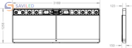 Kích thước Cisco Webex Room 70D G2 treo tường