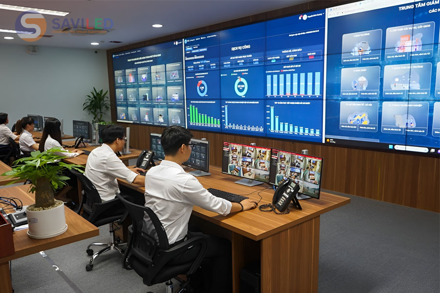 SAVILED cung cấp màn hình ghép cho trung tâm điều khiển, điều hành