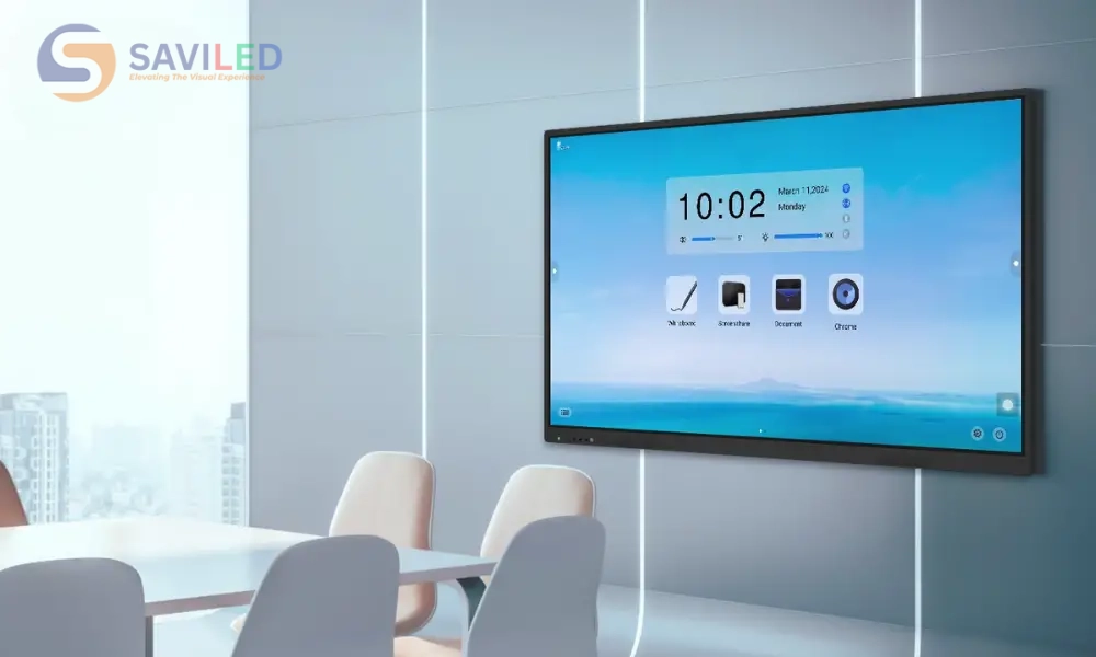 Dự án tivi cảm ứng 65 inch trong phòng làm việc do SAVILED lắp đặt
